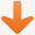 橙色的下箭头符号icon图标图标