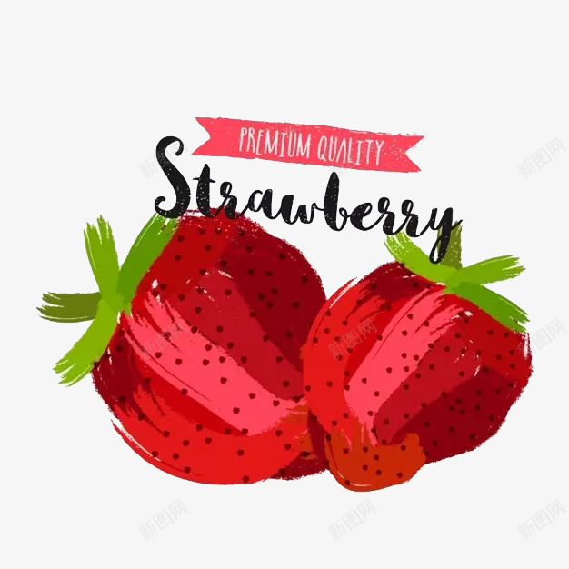 卡通草莓png免抠素材_新图网 https://ixintu.com 卡通 水果 英文 草莓