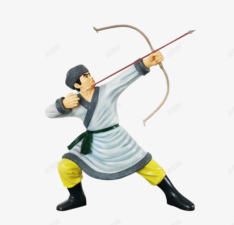 射箭的人png免抠素材_新图网 https://ixintu.com 中国风 古代人物 射箭 弓箭