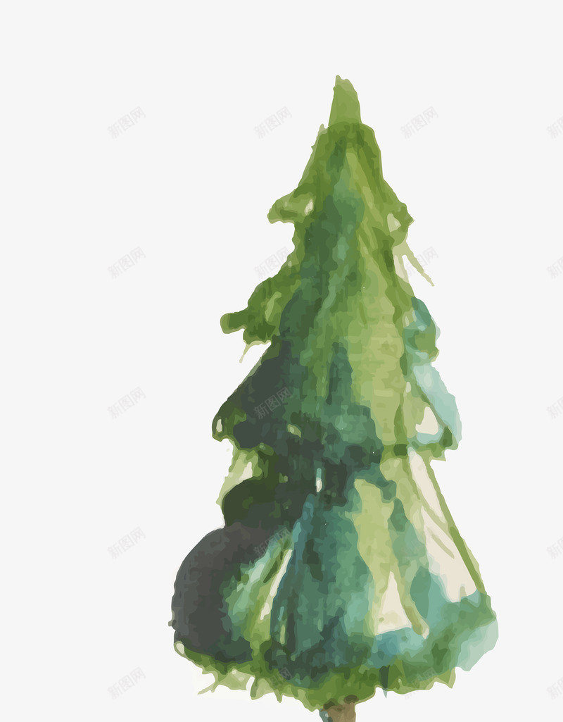 手绘松树png免抠素材_新图网 https://ixintu.com 圣诞树 手绘松树 矢量松树