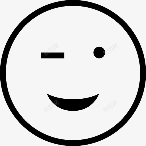 眨眼表情图标png_新图网 https://ixintu.com 山楂Emoji中风 接口 眨眼 脸 表情