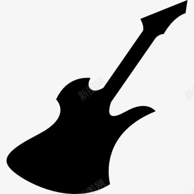 摇滚电吉他的剪影图标图标