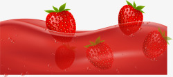 红色草莓汁素材