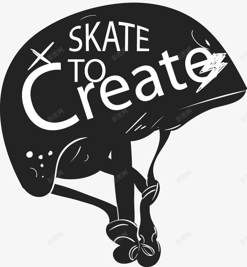 街头流行滑板嘻哈风png免抠素材_新图网 https://ixintu.com 剪影 帽子 滑板