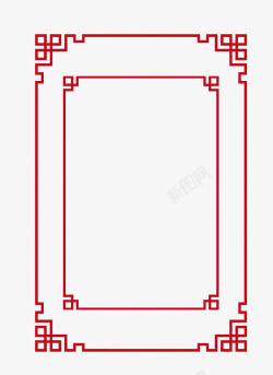 喜庆春节中国风线框素材