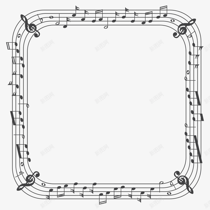 音符png免抠素材_新图网 https://ixintu.com 乐谱 五线谱 声乐 曲线 灵动音符 线描 音乐 音乐背景 音效曲线 音符 音节