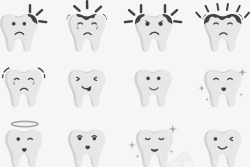 牙科健康牙齿龋齿图标矢量图高清图片