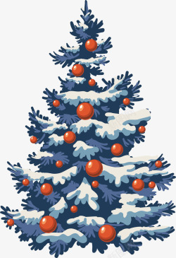 圣诞节蓝色圣诞树素材