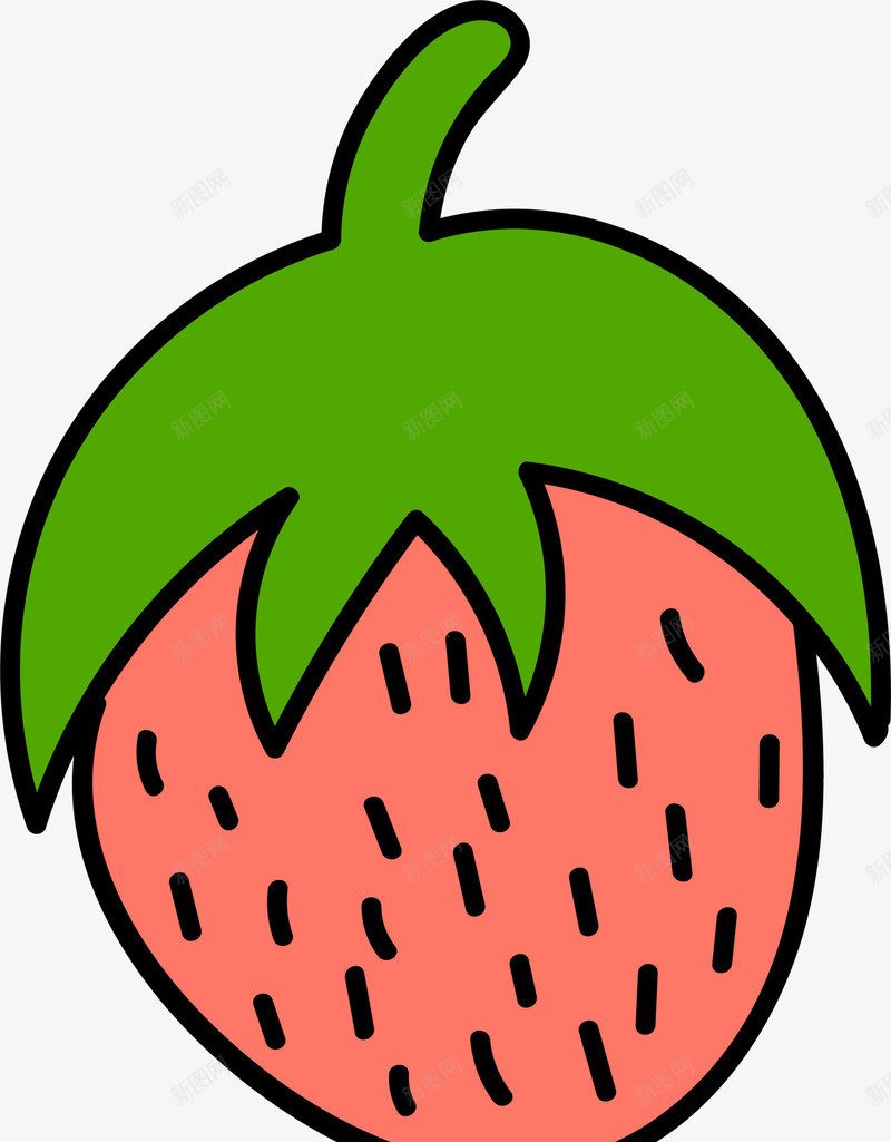 红色卡通草莓png免抠素材_新图网 https://ixintu.com 卡通水果 可爱草莓 手绘水果 简约果实 红色草莓 装饰图案