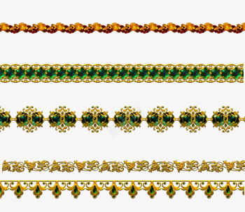 欧洲风情古典花边png免抠素材_新图网 https://ixintu.com 古典 欧洲 欧风 红绿宝石 金色