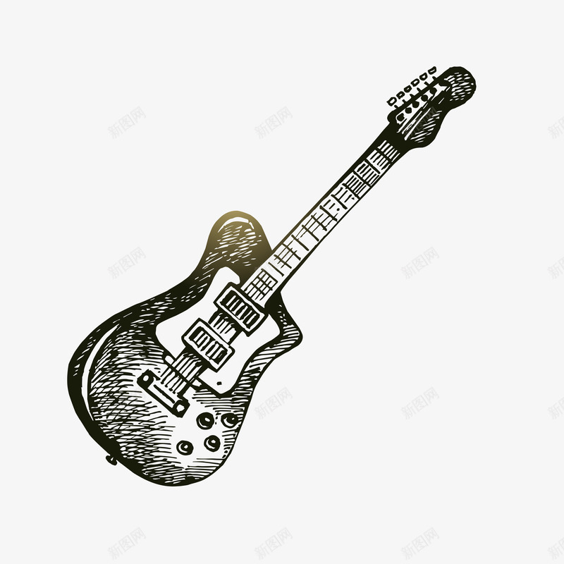 素描吉他png免抠素材_新图网 https://ixintu.com 吉他 素描吉他 音乐器材 音乐节海报设计