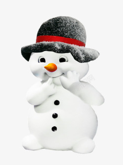 帽子素材卡通图可爱的雪人高清图片