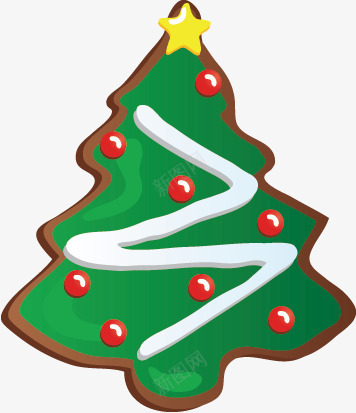 圣诞树png免抠素材_新图网 https://ixintu.com 卡通 圣诞 圣诞树 点心 甜点 美食 食物 饼干