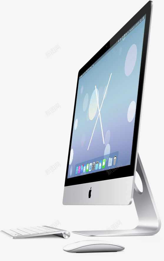 一体机电脑png免抠素材_新图网 https://ixintu.com 产品实物 办公用品 科技 苹果电脑 键盘 鼠标