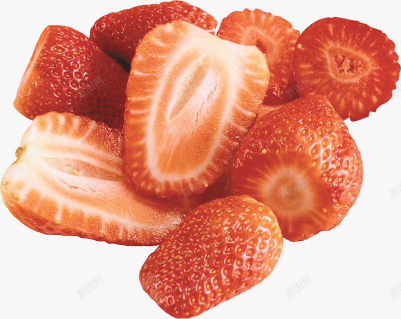 切开的草莓png免抠素材_新图网 https://ixintu.com 草莓 草莓剖面 鲜红的草莓