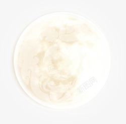 中秋超市装饰淡色透明月亮高清图片