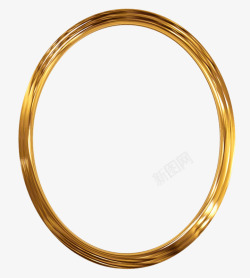 一个金色的圆环素材