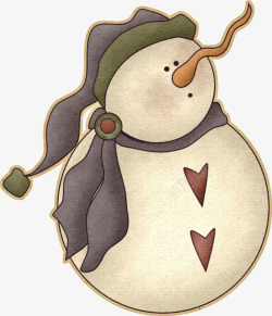 简易雪人卡通手绘雪人高清图片