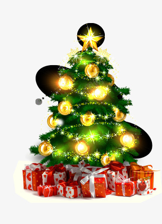闪光的圣诞树png免抠素材_新图网 https://ixintu.com 喜庆 圣诞树 松树 灯光 节日