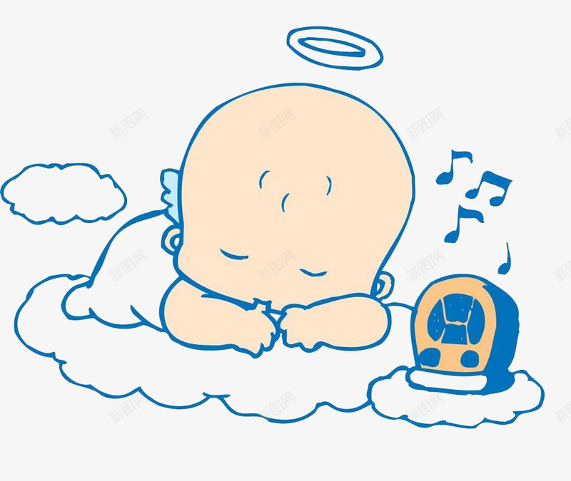 睡觉的宝宝png免抠素材_新图网 https://ixintu.com 入睡 卡通 可爱 睡觉的宝宝 音乐