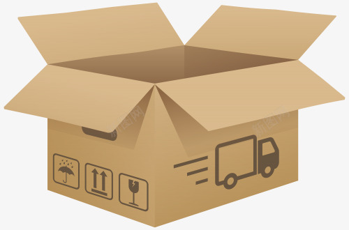 打开的运输纸盒png免抠素材_新图网 https://ixintu.com 快递 打开 箱子 纸盒 运输
