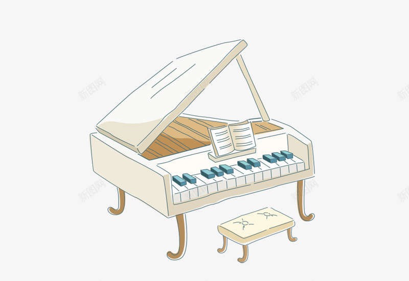 钢琴键盘爵士乐png免抠素材_新图网 https://ixintu.com 免抠 律动钢琴 简约 钢琴剪影 音乐主题 音乐背景 音符