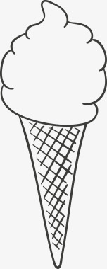卡通手绘冰淇淋图标图标