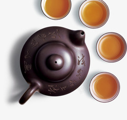 中国风茶壶茶叶促销海报素材