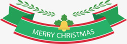 红绿色背景红绿色圣诞节彩带标题框矢量图高清图片