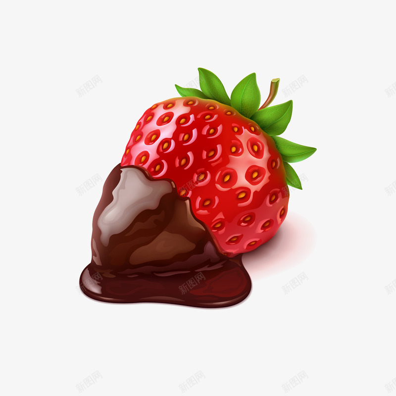 巧克力草莓矢量图eps免抠素材_新图网 https://ixintu.com 卡通 卡通草莓 巧克力 红色 红色草莓 美味巧克力 草莓 矢量图
