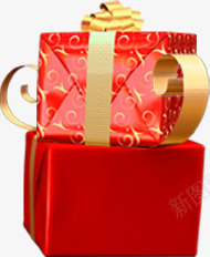 红色重叠礼盒png免抠素材_新图网 https://ixintu.com 元旦 圣诞 电商 礼盒 销售