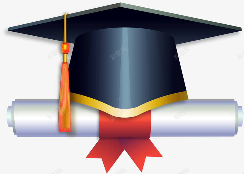 毕业证png免抠素材_新图网 https://ixintu.com 3D 7月 帽子 教育