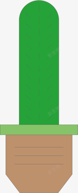扁平化仙人掌素材
