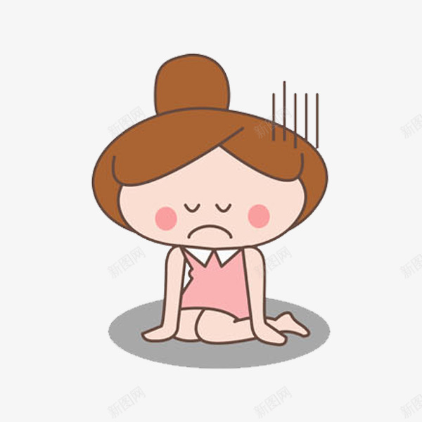 伤心的女人png免抠素材_新图网 https://ixintu.com 伤心的 卡通 坐着的 失落的 女人 插图 漂亮的