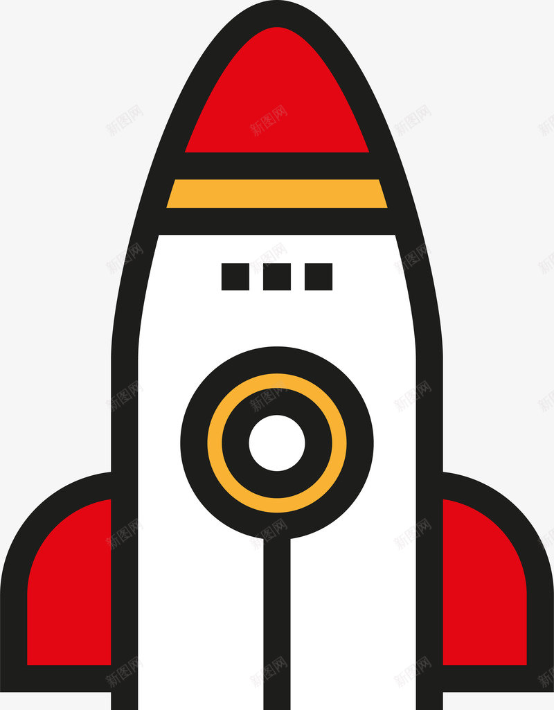 红色火箭头图标png_新图网 https://ixintu.com 出发 升天 卡通 发射 图标icon 太空舱 宇宙飞船 扁平化图标 火箭 火箭头