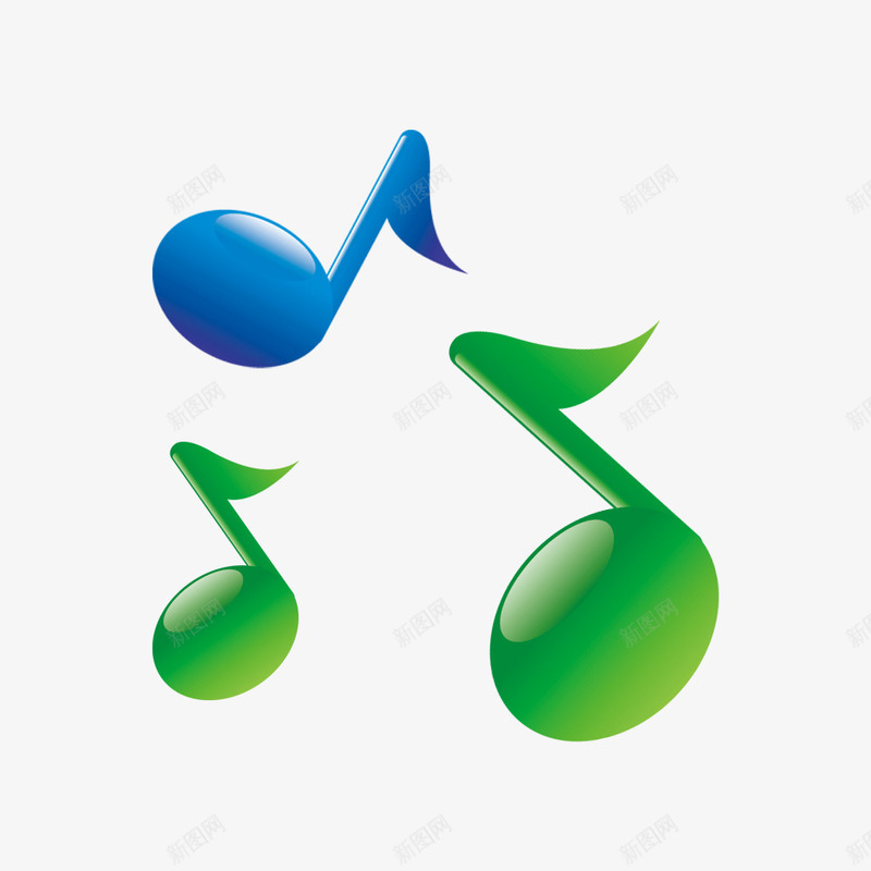 3D音符psd免抠素材_新图网 https://ixintu.com 3D音符 音乐 音符 韵律