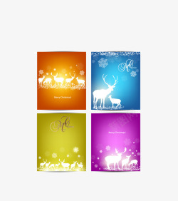 麋鹿圣诞吊牌卡片素材