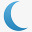 蓝色的月牙符号icon图标png_新图网 https://ixintu.com 月亮 月牙