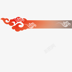 飘纱装饰红色中国风节日装饰高清图片