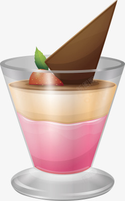 巧克力草莓奶茶杯素材