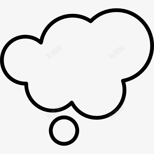 梦想云形状轮廓图标png_新图网 https://ixintu.com 云 小图标概述 形状 梦想 轮廓