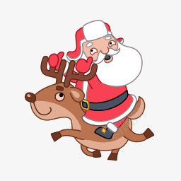 圣诞老人麋鹿卡通png免抠素材_新图网 https://ixintu.com 卡通 圣诞老人 麋鹿