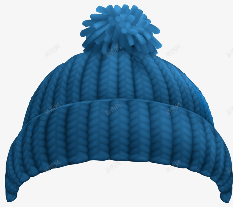 针织帽子png免抠素材_新图网 https://ixintu.com 帽子 毛线 蓝色 针织