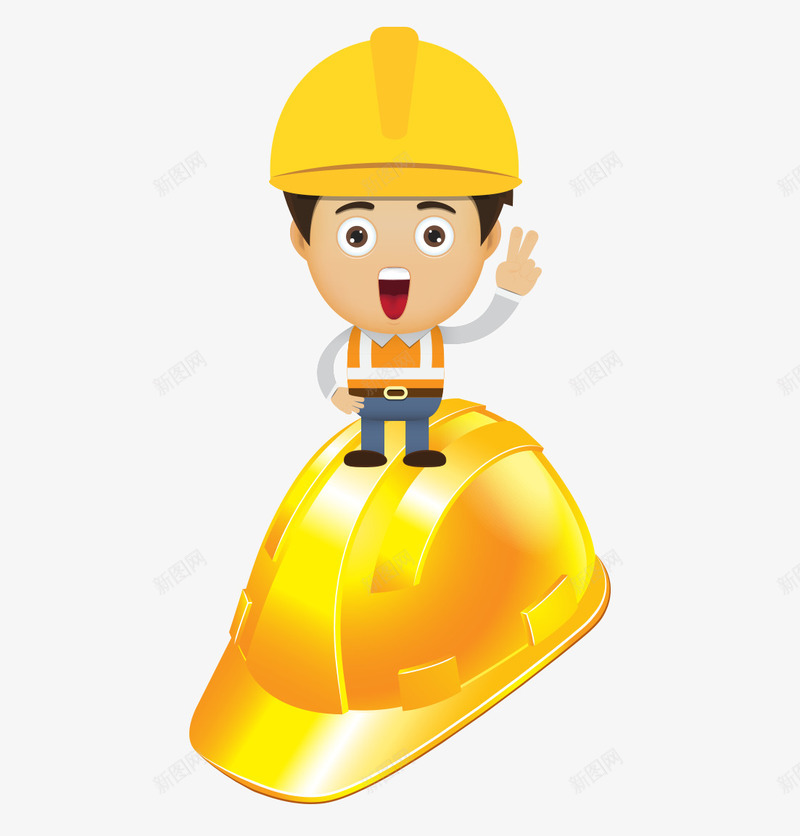 施工人员psd免抠素材_新图网 https://ixintu.com 头盔 施工人员 黄色头盔 黄色帽子