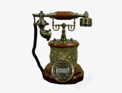 雕花奢华古典造型电话高清图片