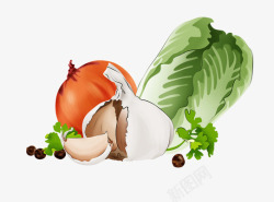 一堆蔬菜素材