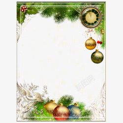 无印良品风格圣诞背景圣诞节风格相框高清图片