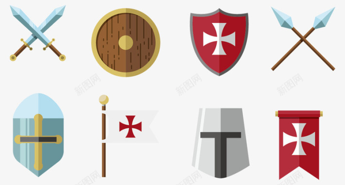 圣殿骑士盾标图标图标