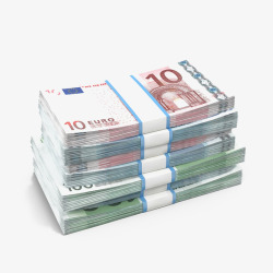 欧元纸币一堆欧元纸币高清图片
