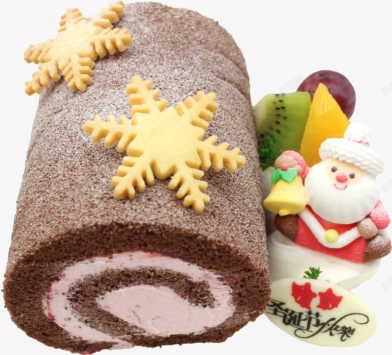 圣诞树桩蛋糕png免抠素材_新图网 https://ixintu.com 可可蛋糕就 圣诞老人 圣诞节蛋糕 水果 饼干